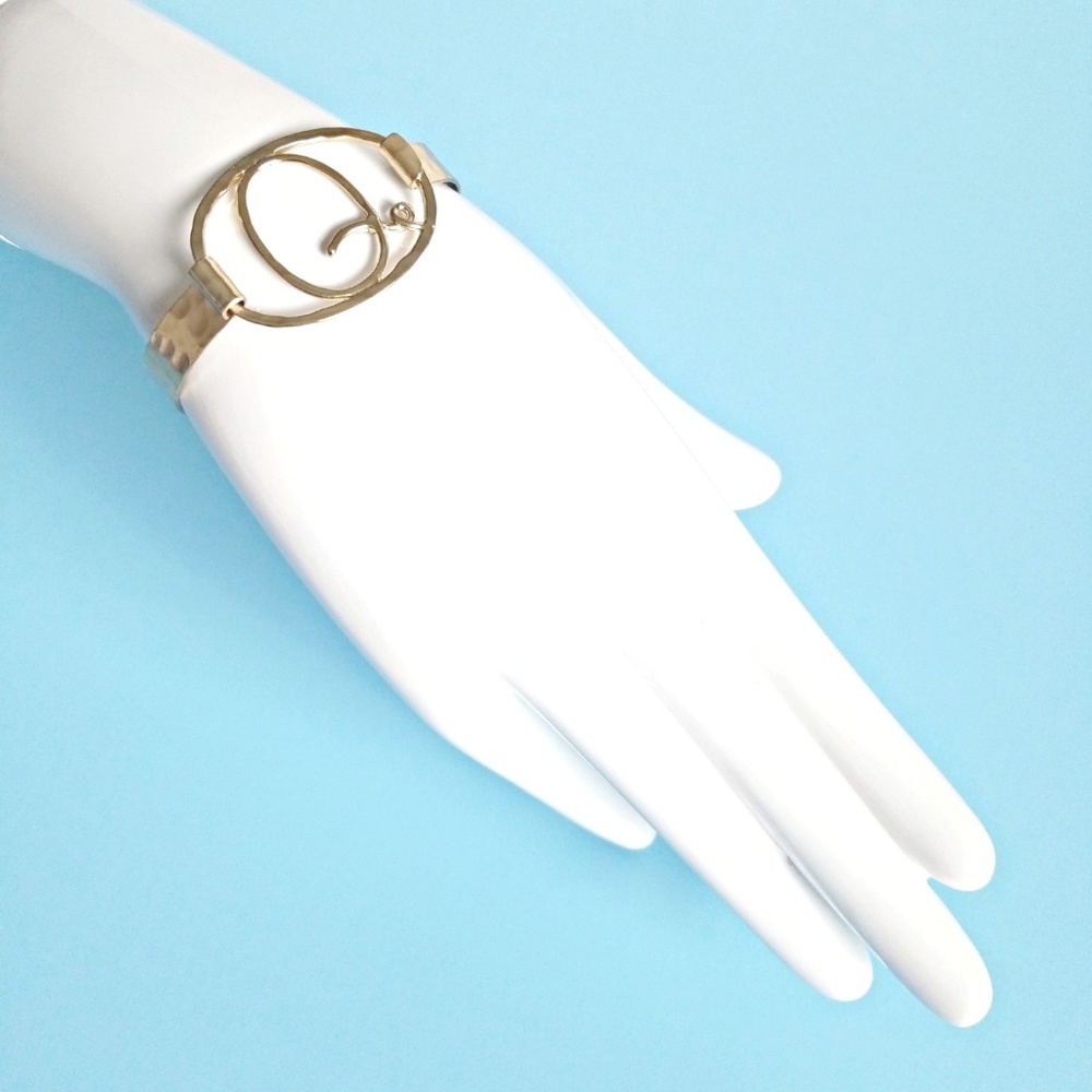 Anthropologie Q Monogram Script Cuff - image 4